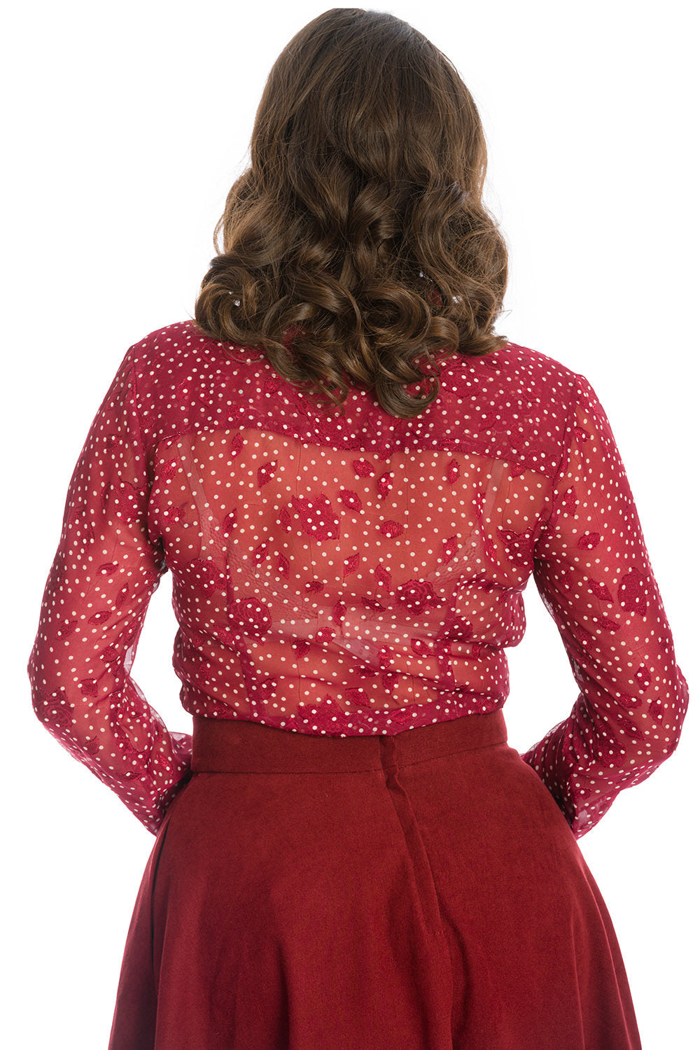 ROSE PUSSY BOW BLOUSE