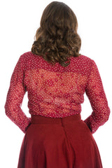 ROSE PUSSY BOW BLOUSE