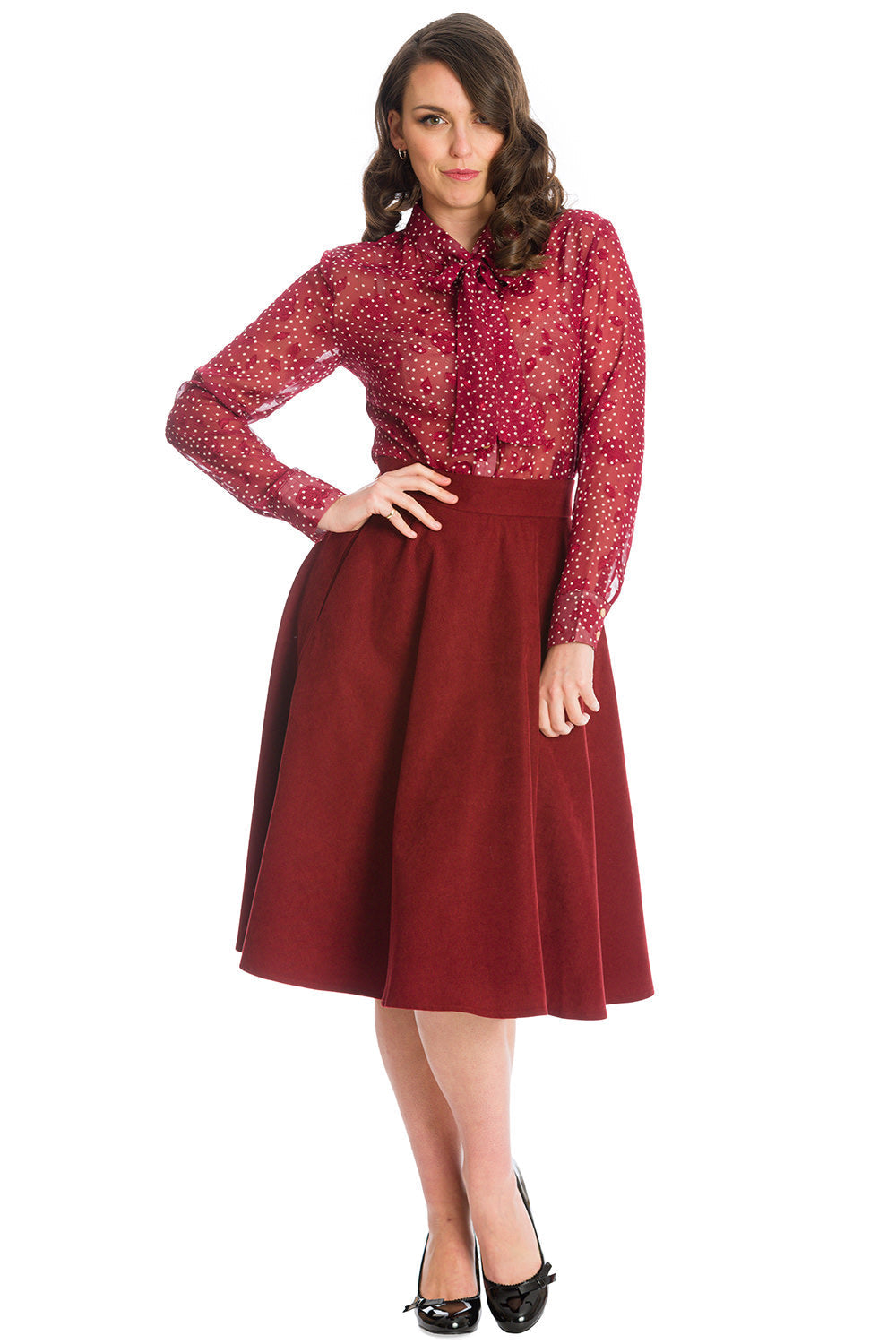 ROSE PUSSY BOW BLOUSE