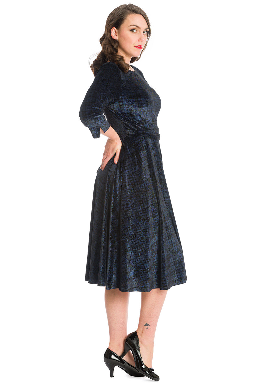 HALLOWEEN POISE FIT & FLARE DRESS