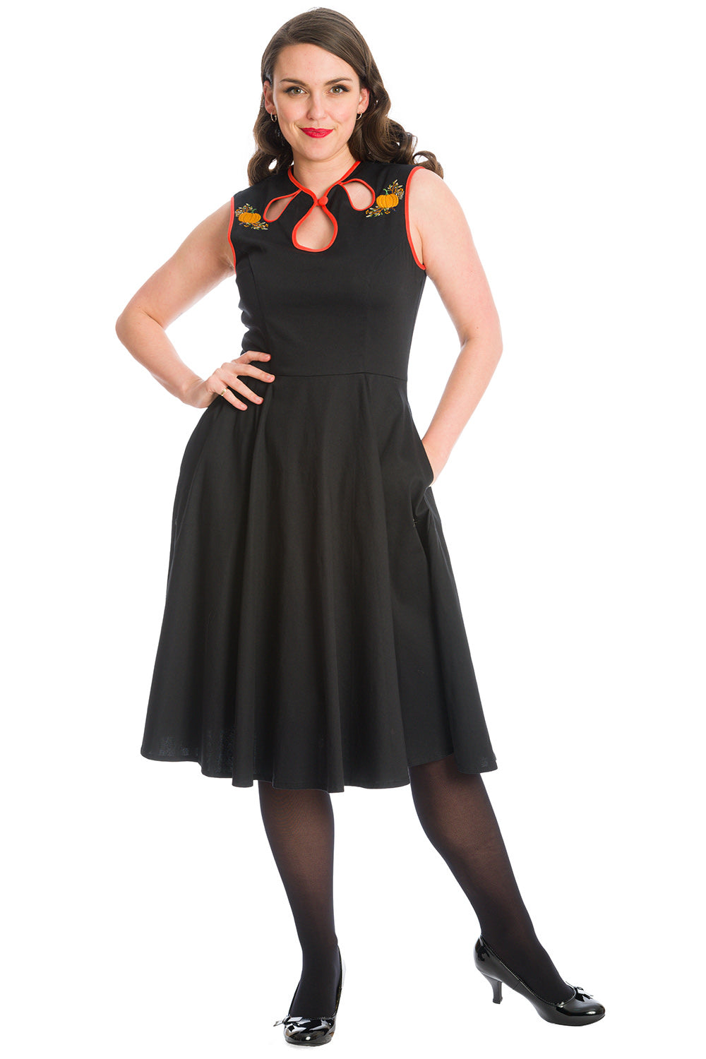 PUMPKIN SPICE & ALL THINGS NICE PUMPKIN FIT & FLARE DRESS