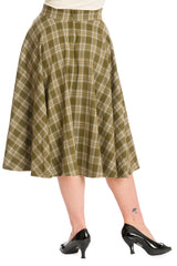 CHECK DREAMING SWING SKIRT