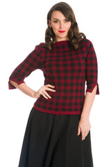 HOUNDSTOOTH KNIT JUMPER