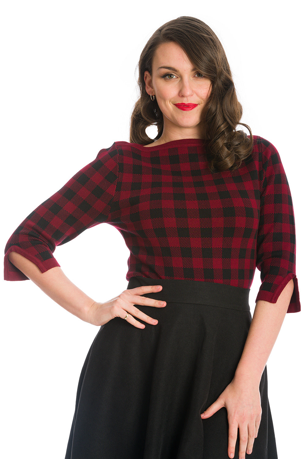 HOUNDSTOOTH KNIT JUMPER