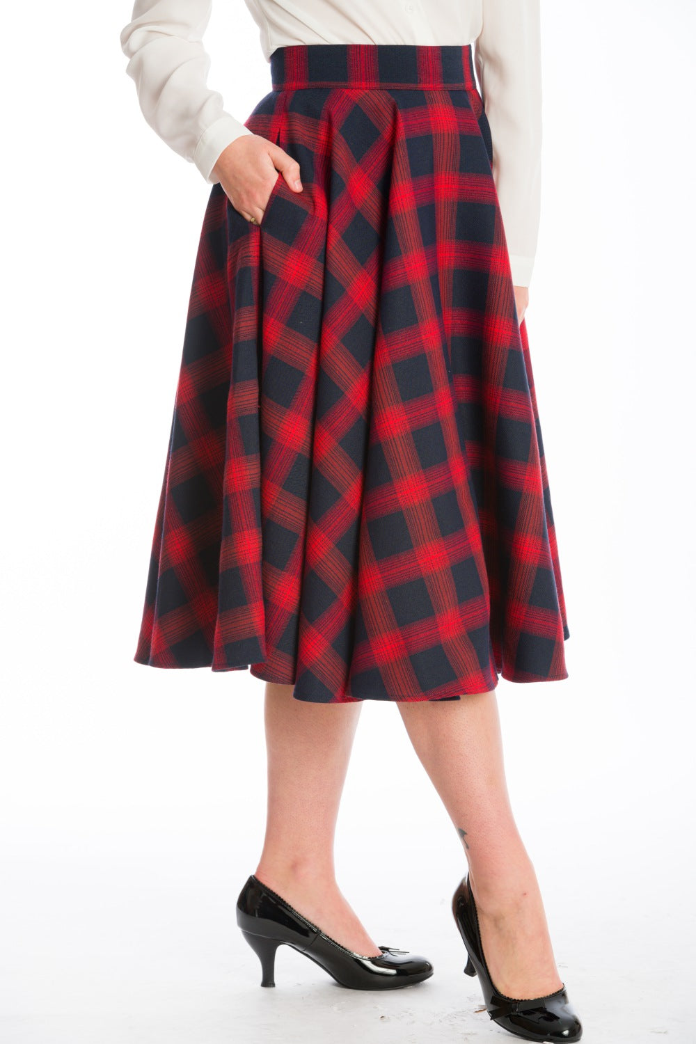 SWEET CHECK SWING SKIRT