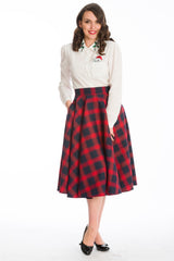 SWEET CHECK SWING SKIRT