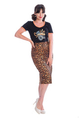 FELINE FRIENDLY PENCIL SKIRT