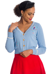 Banned Retro Regatta Boat Sam Short Sleeved Cardigan