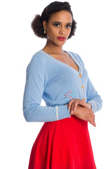 Banned Retro Regatta Boat Sam Short Sleeved Cardigan