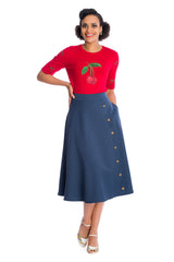Banned Retro Sweet Summer Cherry Ruby Jumper