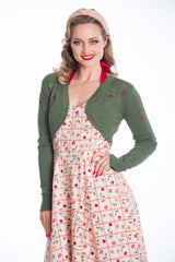 Banned Retro Summer Berry Emma Bolero Green