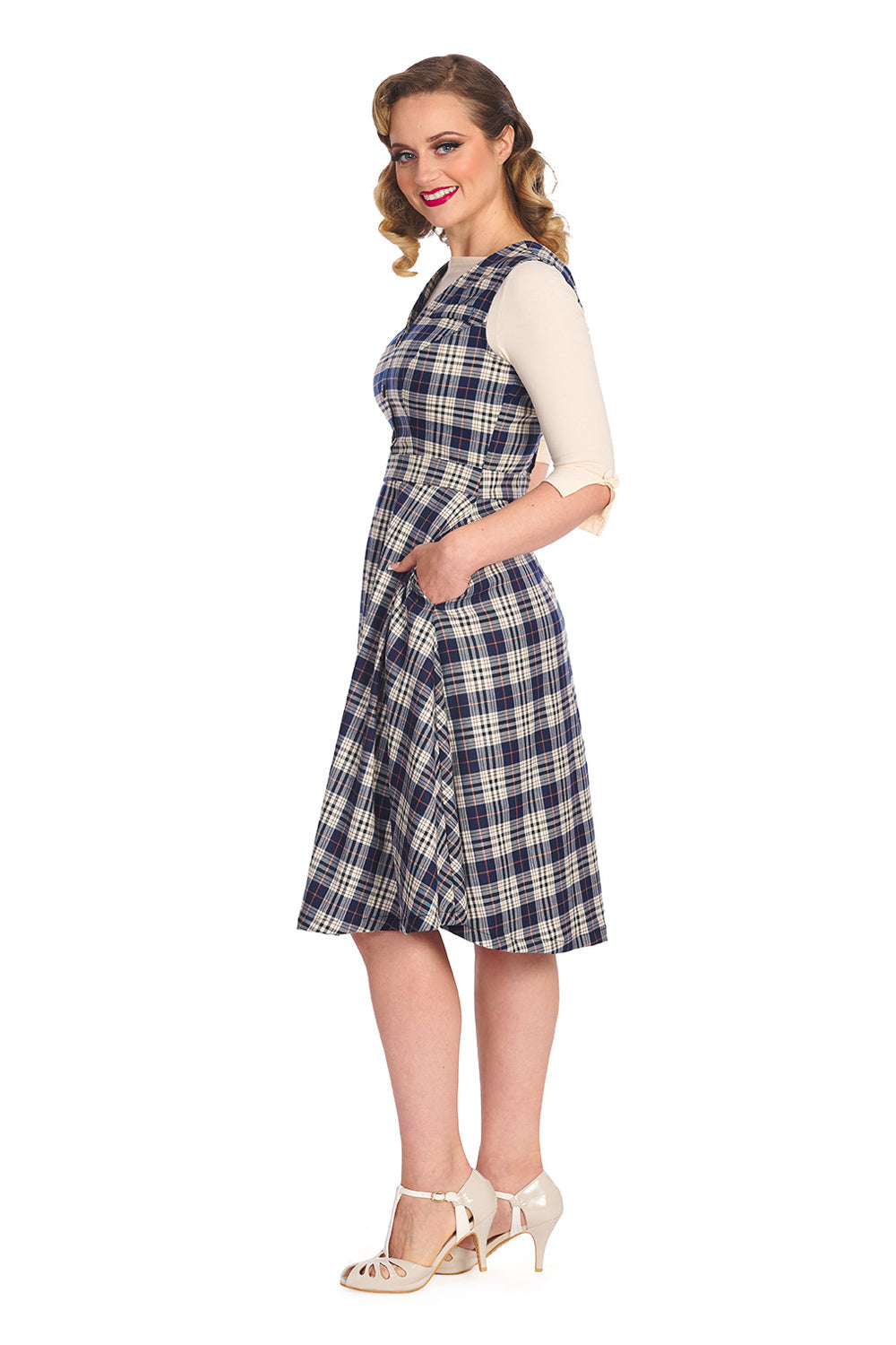 CHECK HEAVEN SWING DRESS