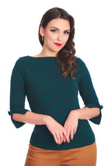 MERRY XMAS STRIPE TOP