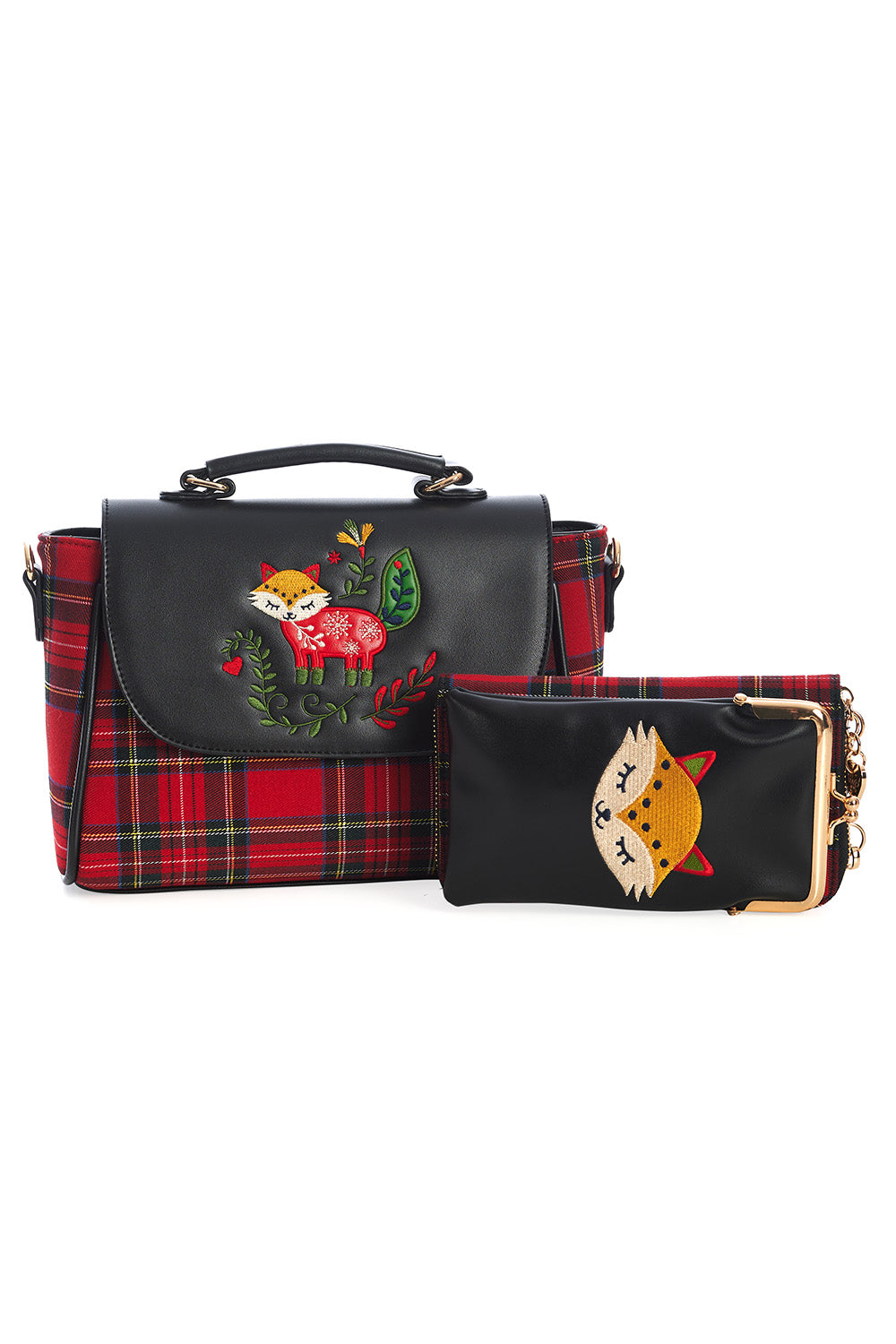 SCANDI CHRISTMAS FOX HANDBAG-Black-One Size-EU