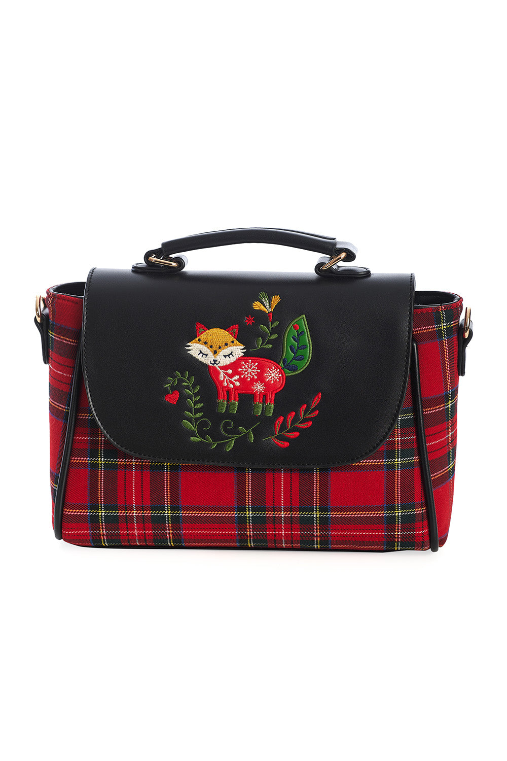 SCANDI CHRISTMAS FOX HANDBAG-Black-One Size-EU