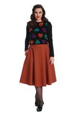 OCTOBER SPOOKS SWING SKIRT