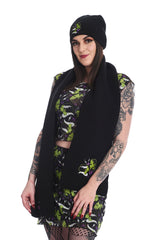 DEATH WON'T PART US KNITTED BEANIE HAT-Black-One Size-EU