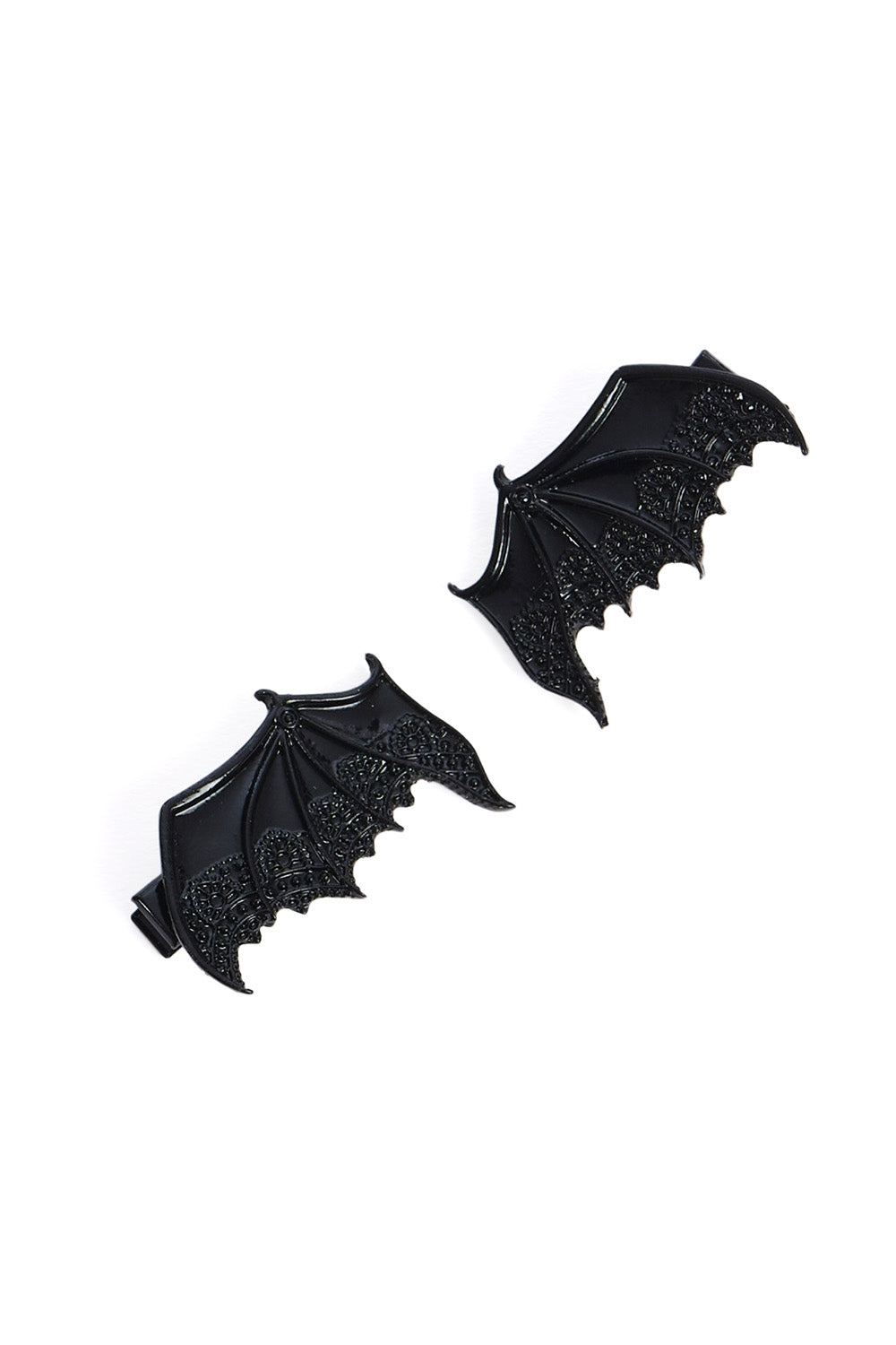 BATWING HAIR CLIPS-Black-One Size-EU