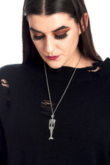 CALYPSO MERMAID SKELETON NECKLACE-Silver-One Size-EU