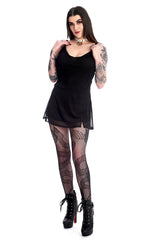 SNAKES FISHNET TIGHTS-Black-One Size-EU
