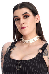 CAIM SPIKE CHOCKER-White-One Size-EU