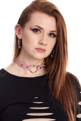 SAKI HEART CHOCKER-Pink-One Size-EU