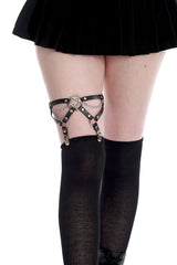 KIKIMORA PENTAGRAM LEG GARTER-Black-One Size-EU