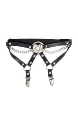 KIKIMORA PENTAGRAM LEG GARTER-Black-One Size-EU