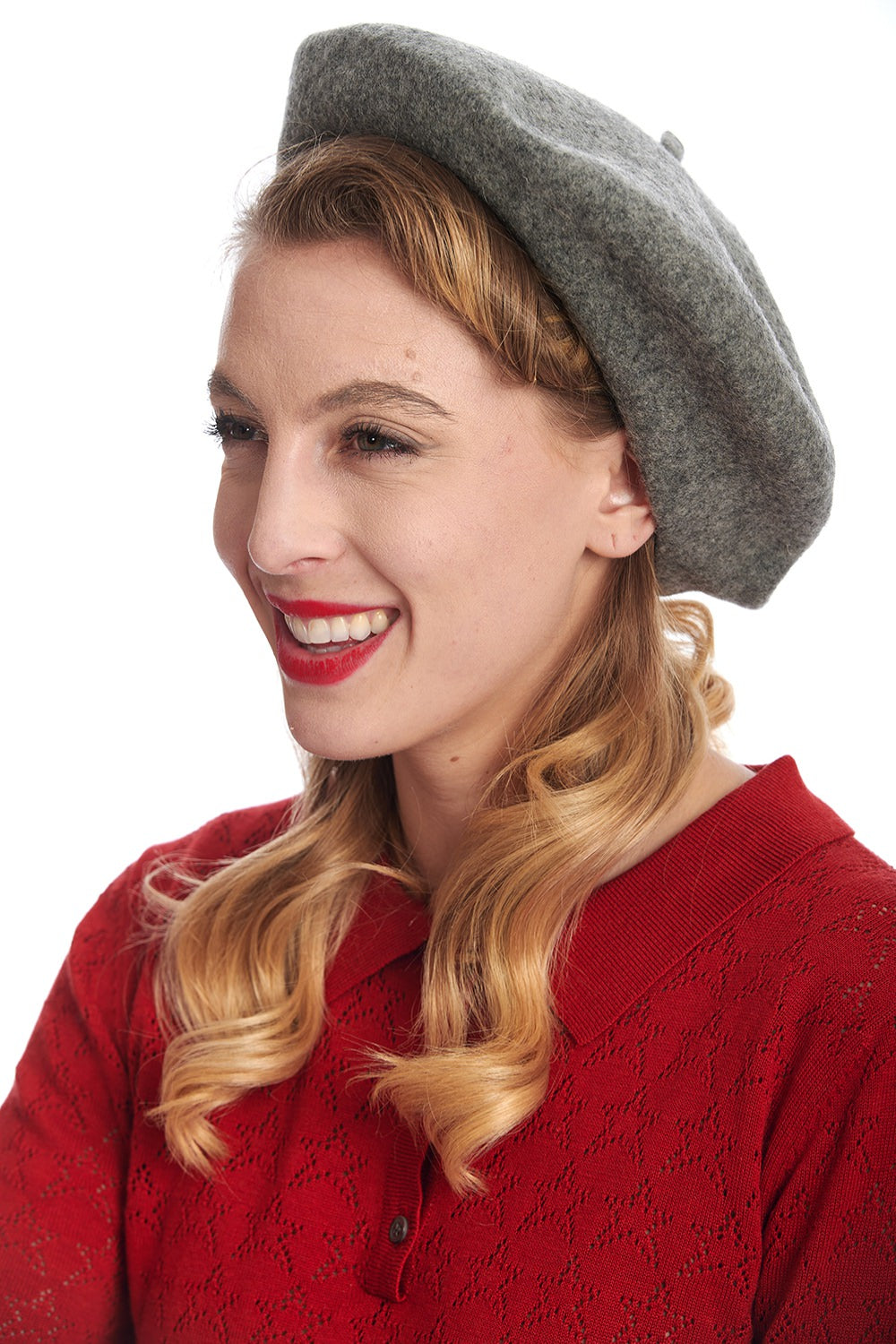 VINTAGE CLAIRE HAT-Grey-One Size-EU