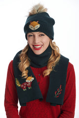 SCANDI XMAS POM POM BEANIE-Green-One Size-EU