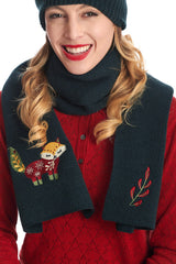 SCANDI XMAS SCARF-Green-One Size-EU
