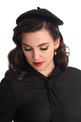 LORELEI KNITTED BERET-Black-One Size-EU
