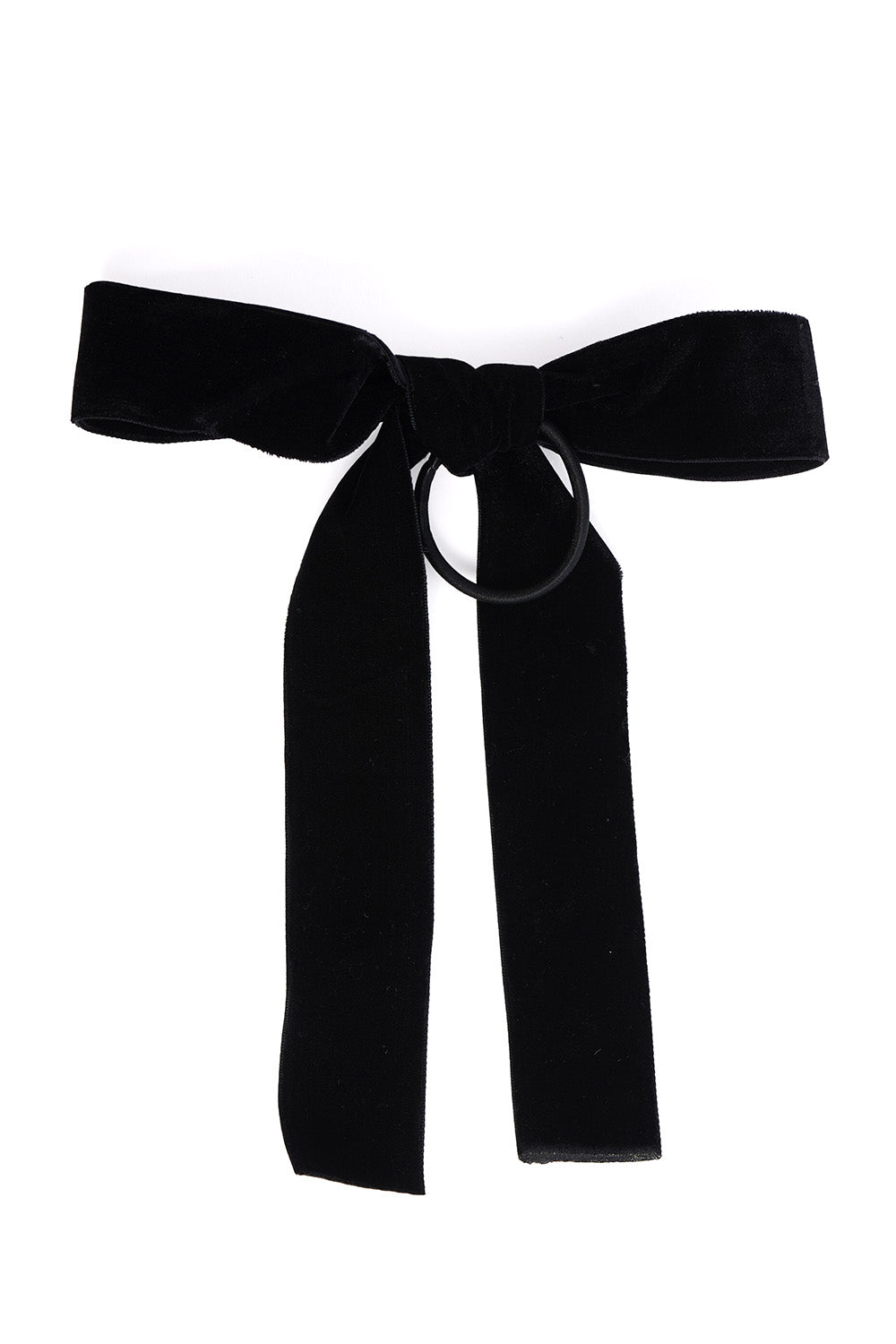 VELVET HAIR TIE-Black-One Size-EU