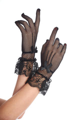 AMAL FISHNET GLOVES-Black-One Size-EU