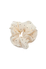 HANA POLKA DOT MESH SCRUNCHIE-Cream-One Size-EU