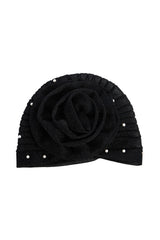 PETULA FLORAL TURBAN-Black-One Size-EU