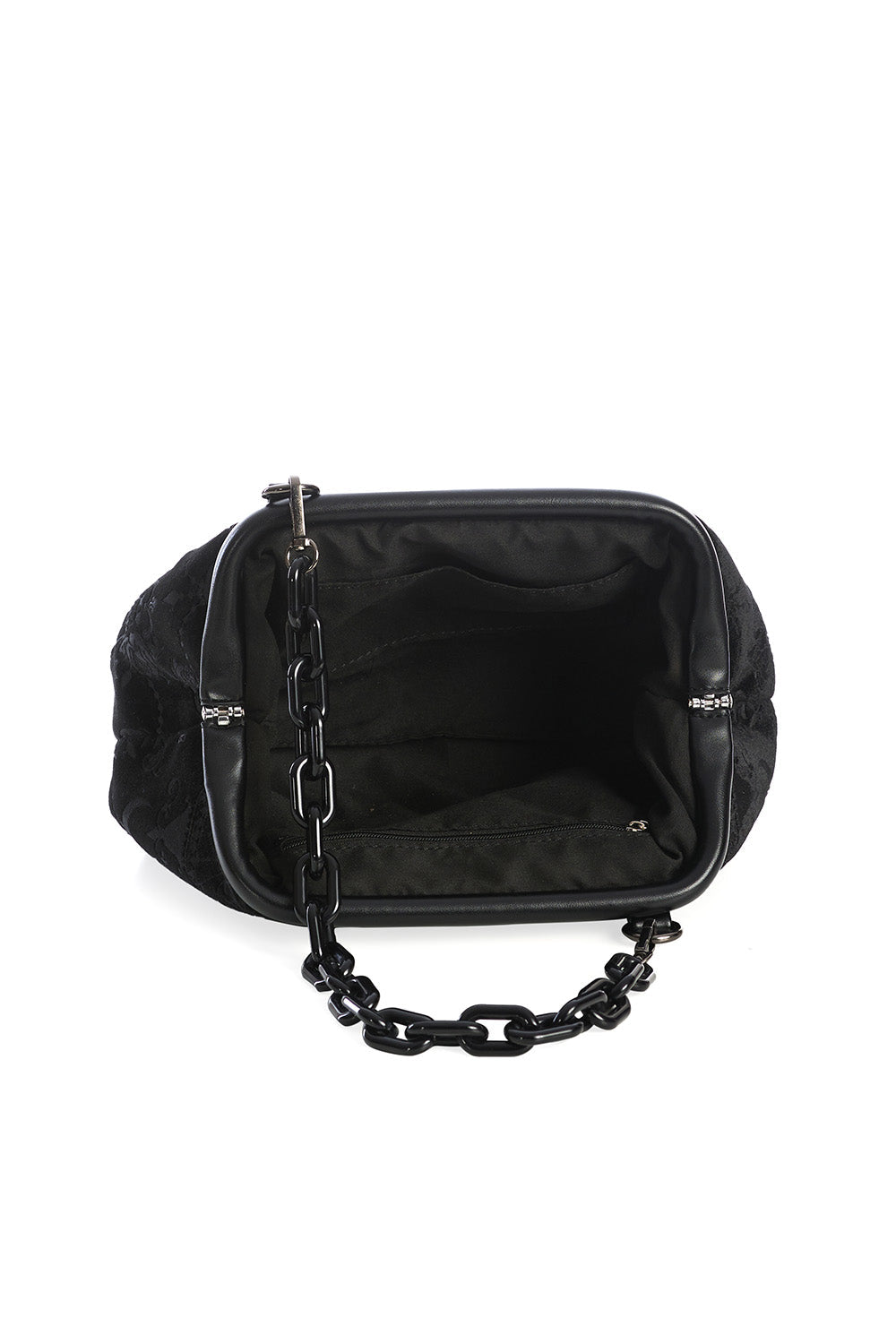 VELVET CHANDELIER SHOULDER BAG-Black-One Size-EU