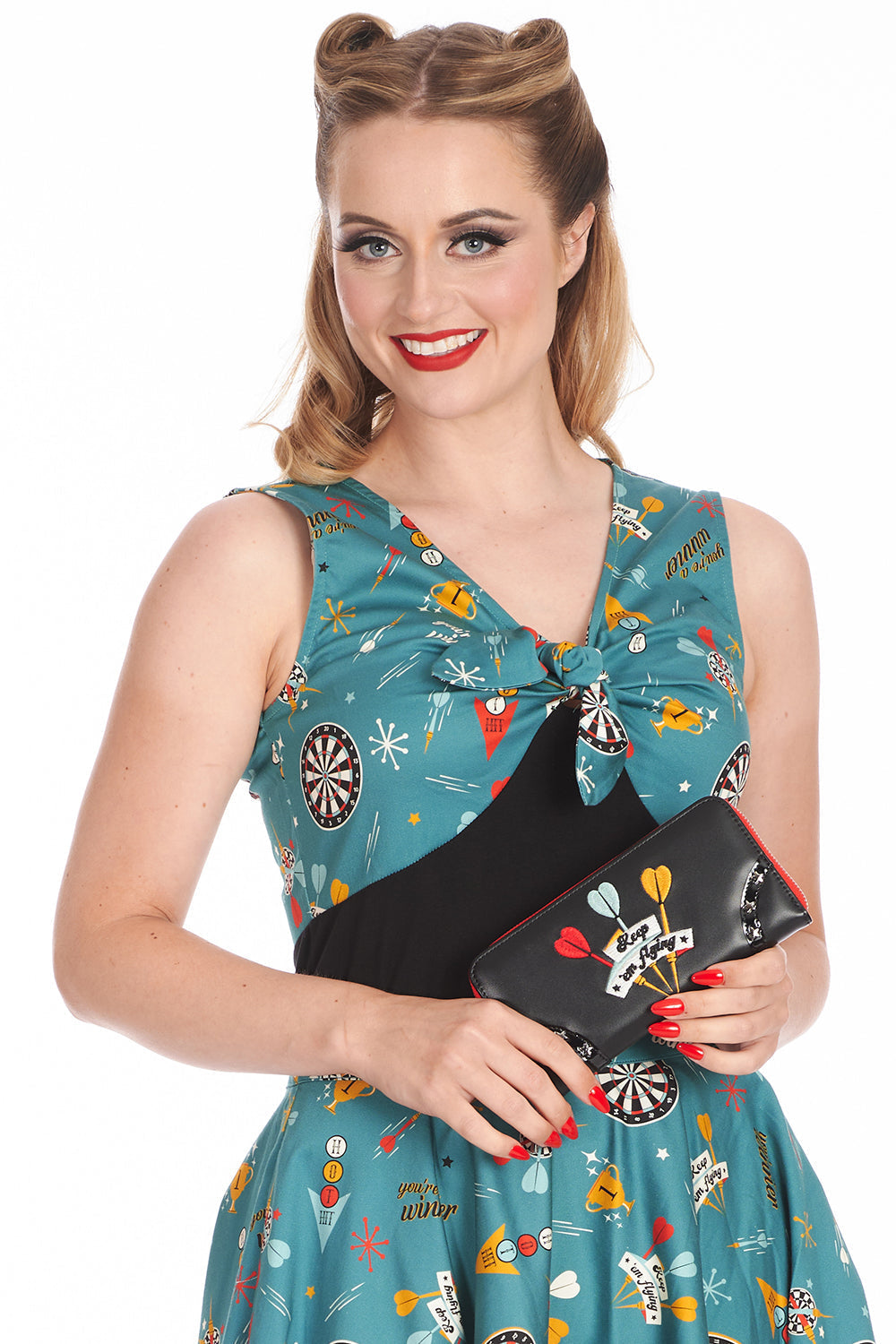 KEEP 'EM FLYING PURSE-Black