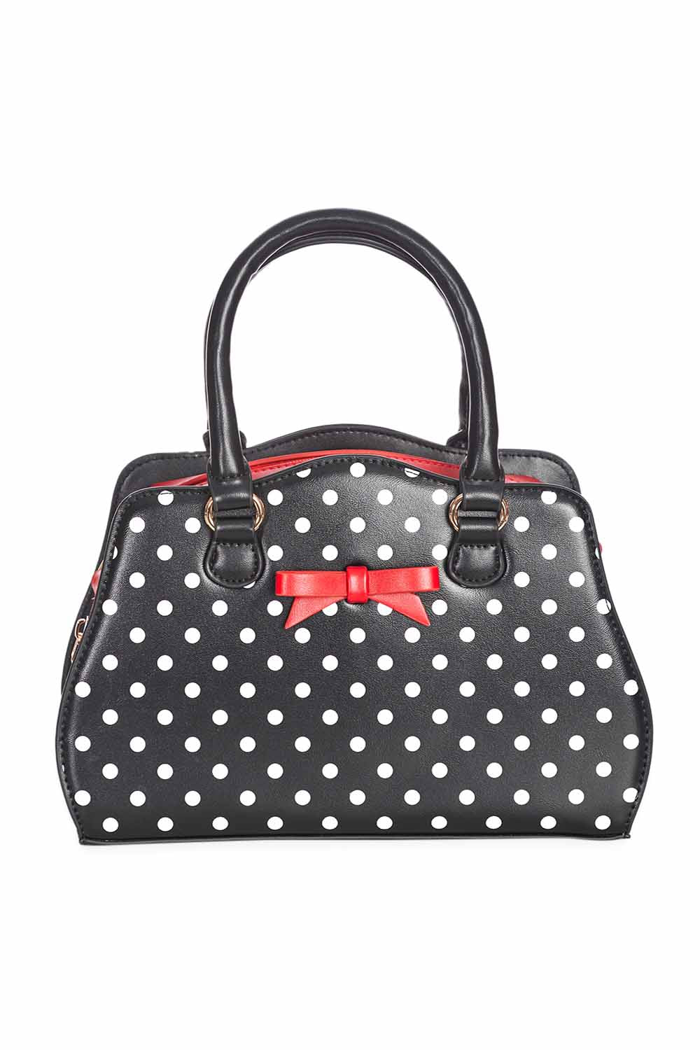 POPPY POLKA HANDBAG-Black