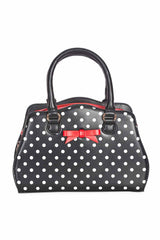 POPPY POLKA HANDBAG-Black