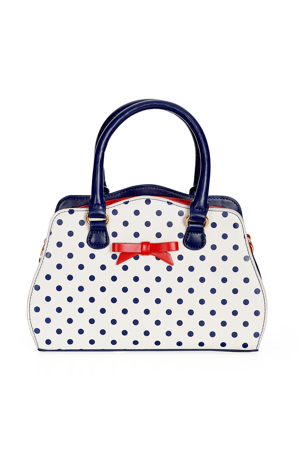 POPPY POLKA HANDBAG-White