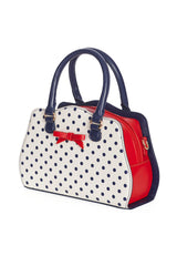 POPPY POLKA HANDBAG-White