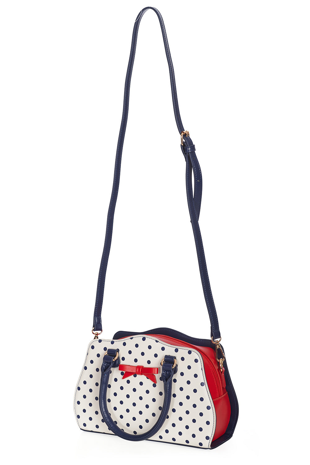 POPPY POLKA HANDBAG-White