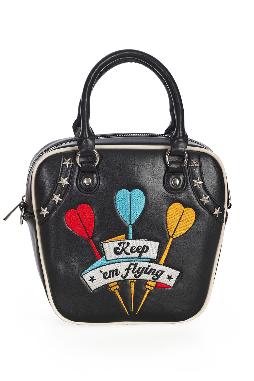 KEEP 'EM FLYING HANDBAG-Black