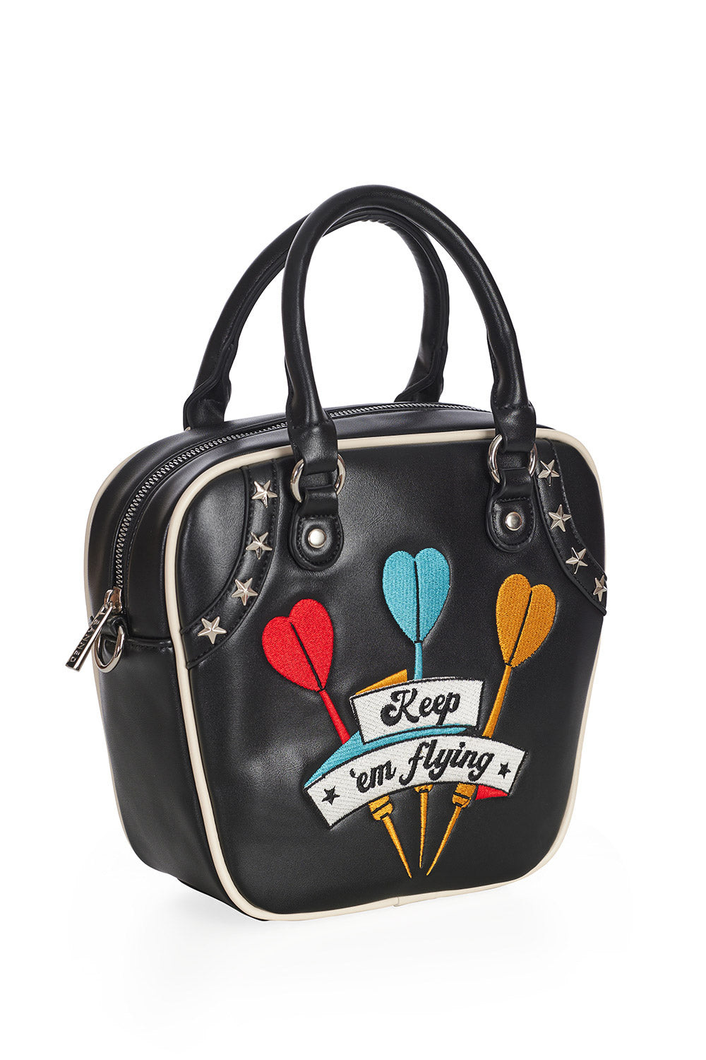 KEEP 'EM FLYING HANDBAG-Black