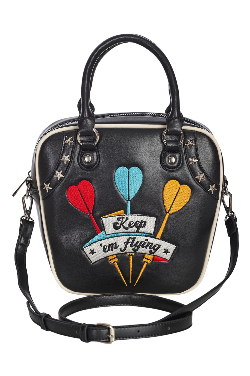 KEEP 'EM FLYING HANDBAG-Black