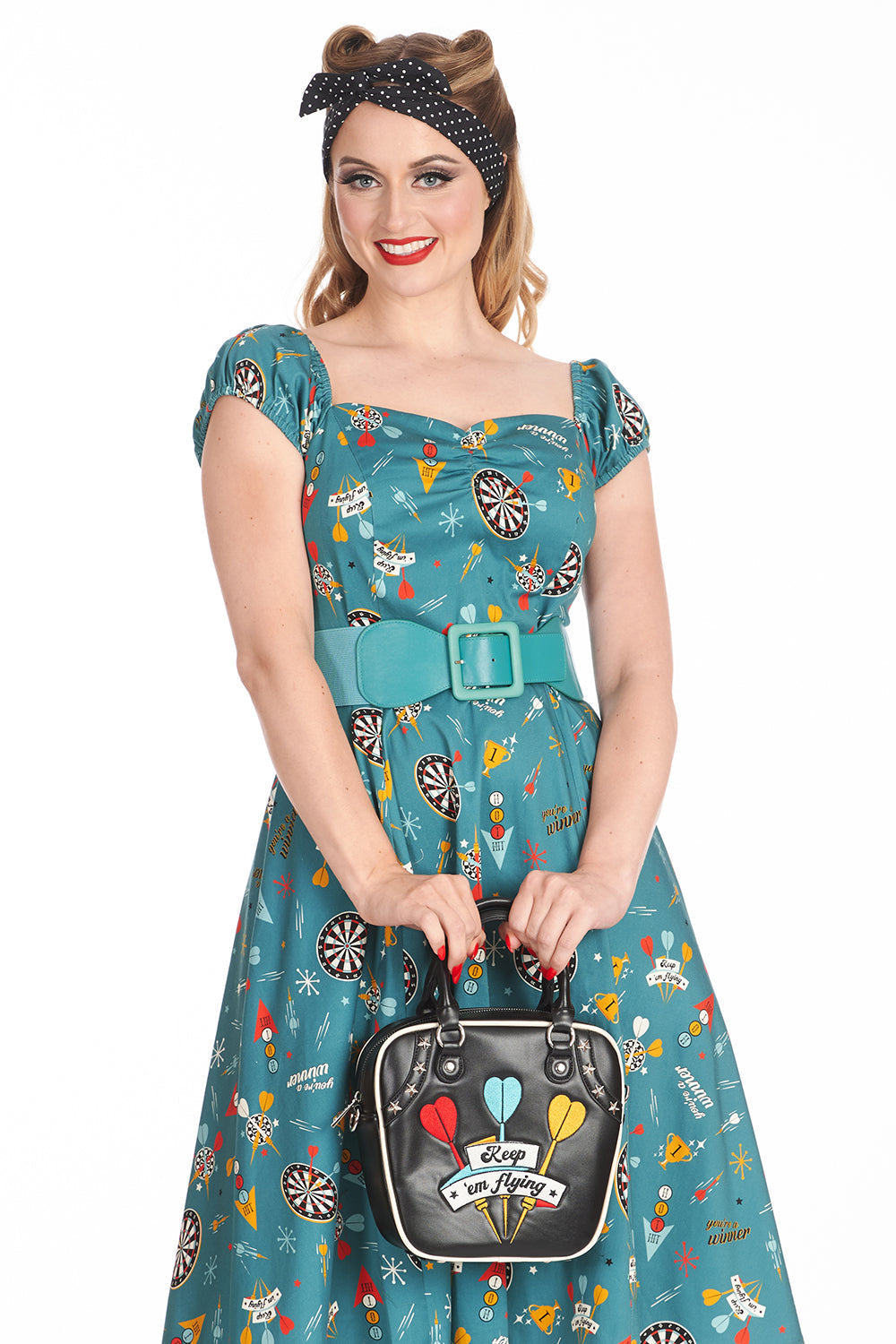 KEEP 'EM FLYING HANDBAG-Black