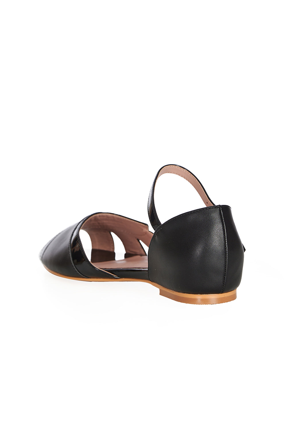 GLAMOROUS GLIDERS FLAT SANDALS-Black