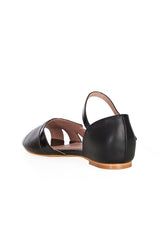 GLAMOROUS GLIDERS FLAT SANDALS-Black
