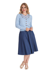 SUMMER DENIM DREAM SKIRT-Blue